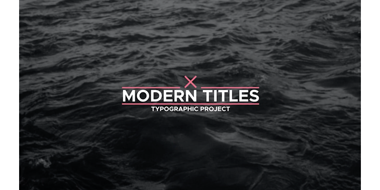 Clean Modern Titles from Content Creator Templates